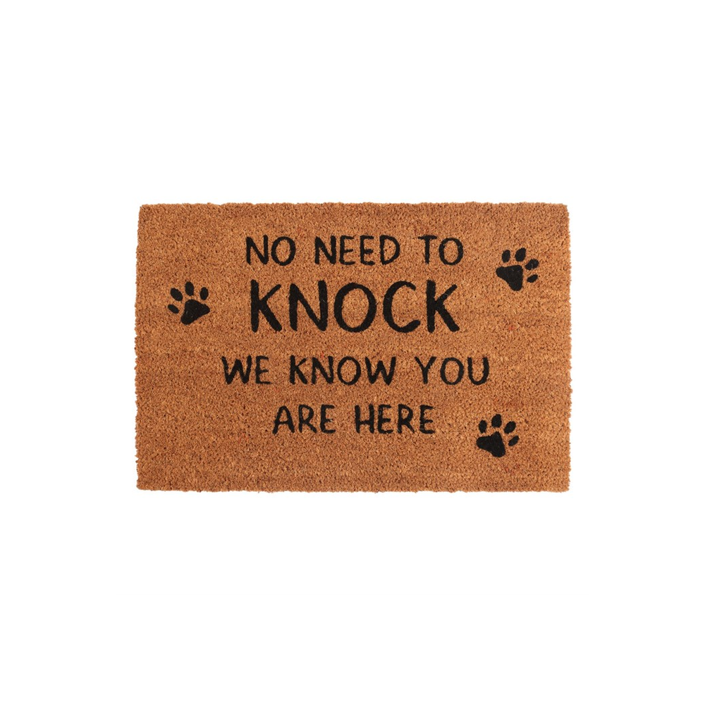 Natural No Need To Knock Dog Doormat