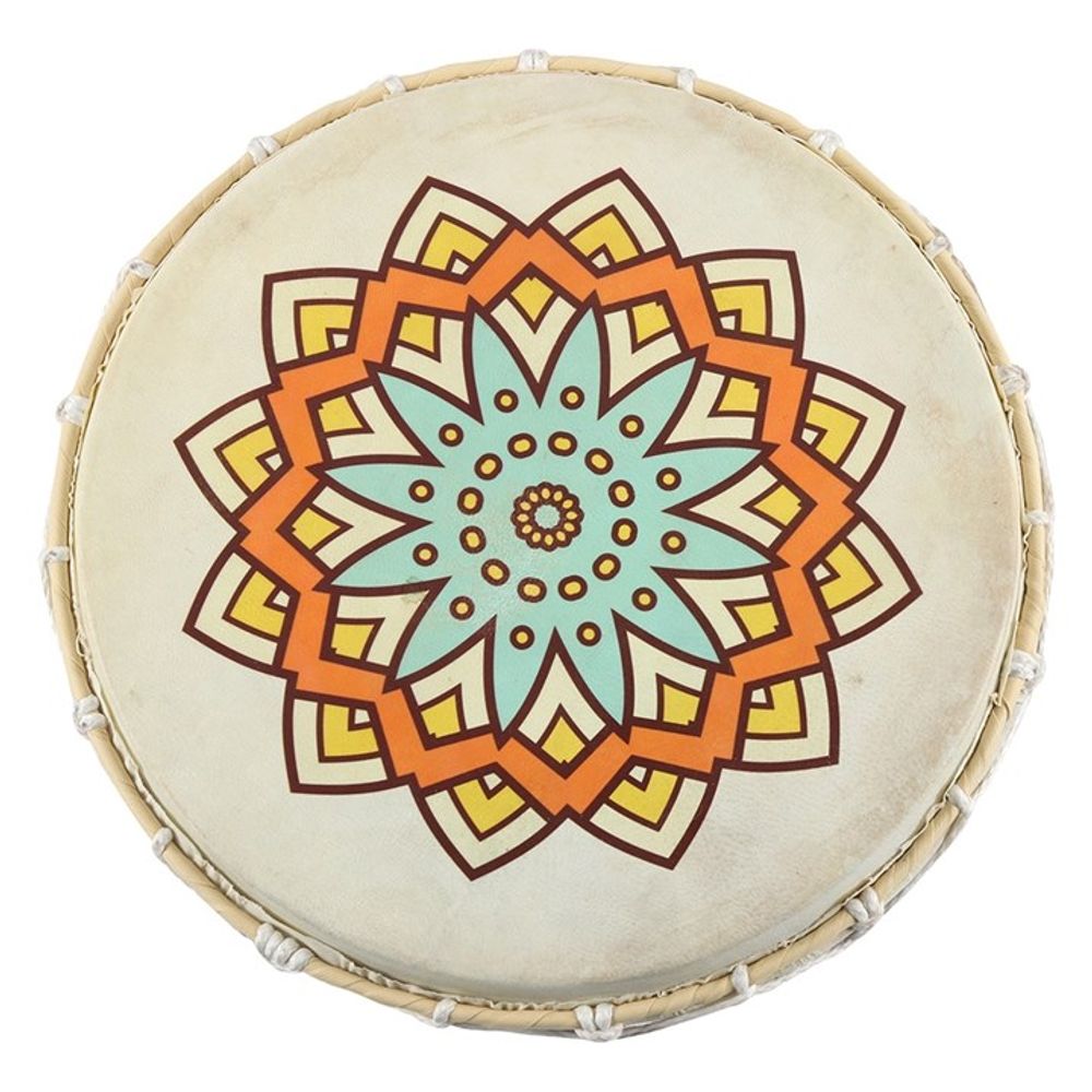 Large Patterned Shamanic Drum