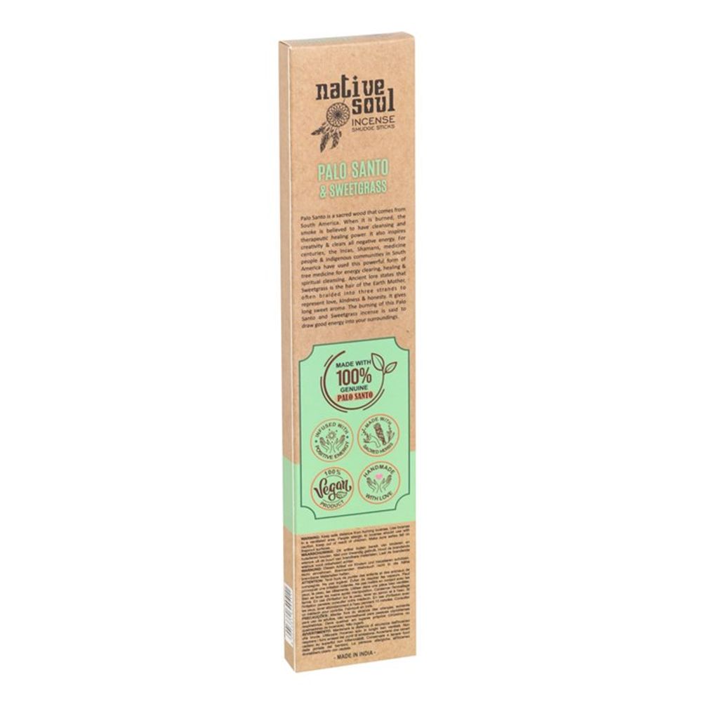 Set of 12 Palo Santo & Sweet Grass Smudge Incense Sticks