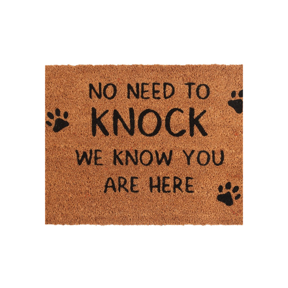 Natural No Need To Knock Dog Doormat