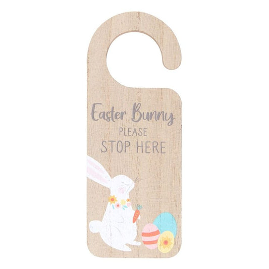 Easter Bunny Stop Here Door Hanger