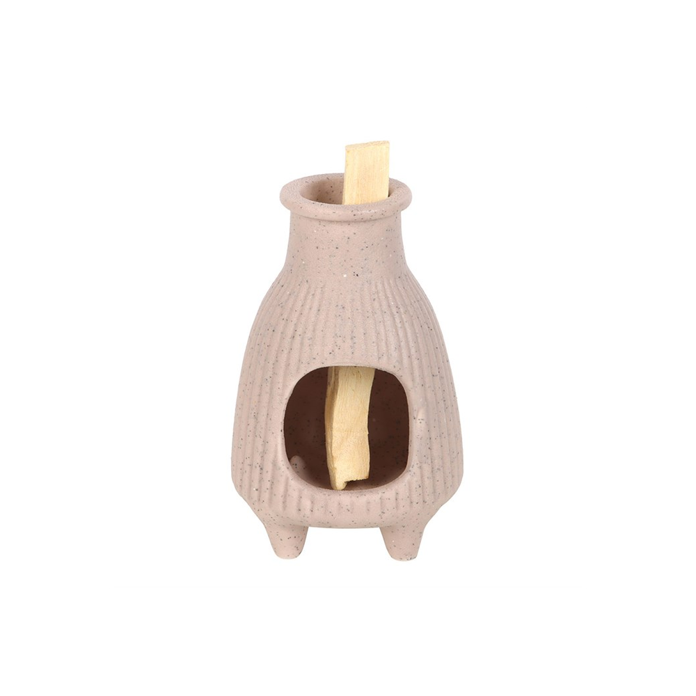 Greige Ribbed Palo Santo Burner