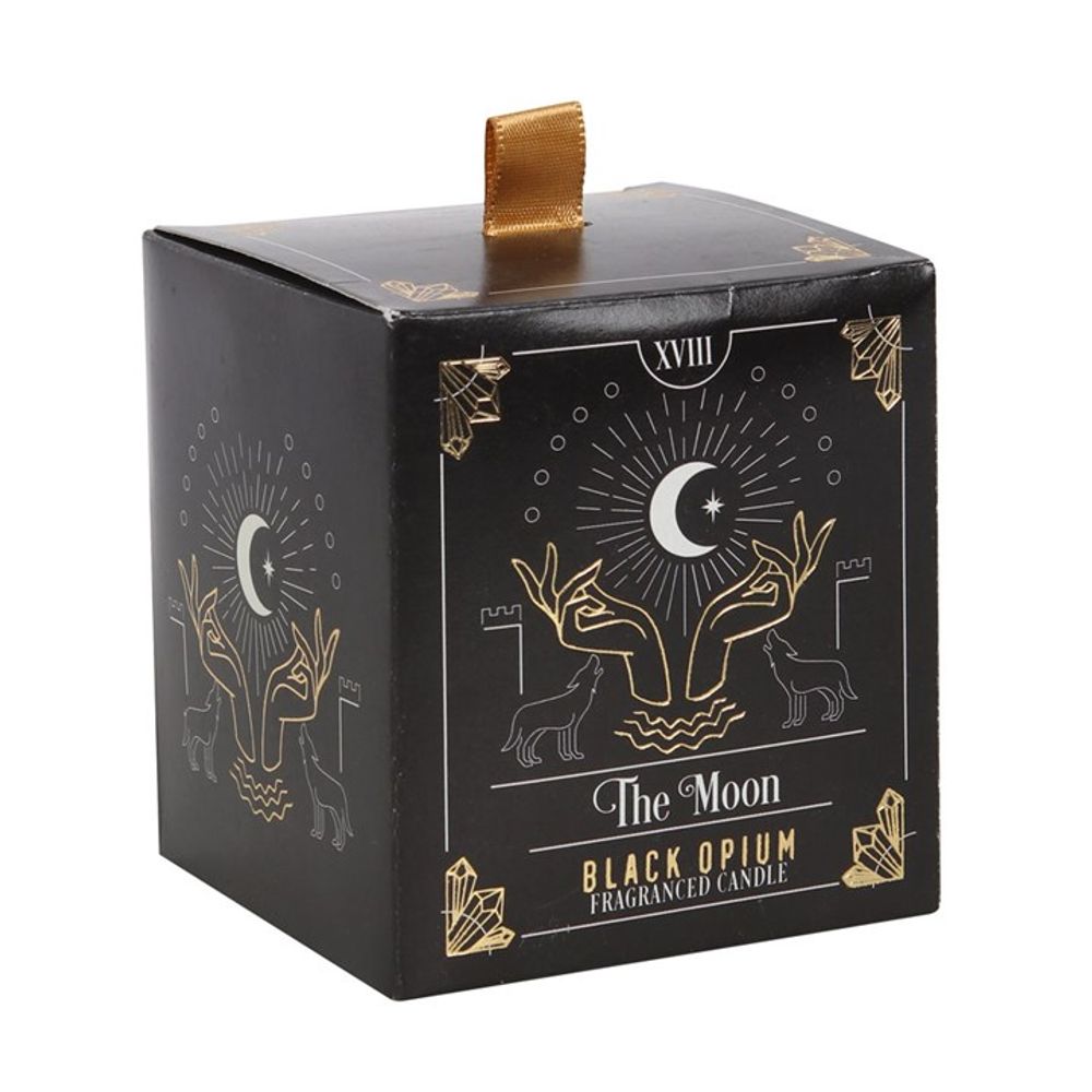 The Moon Black Opium Tarot Candle