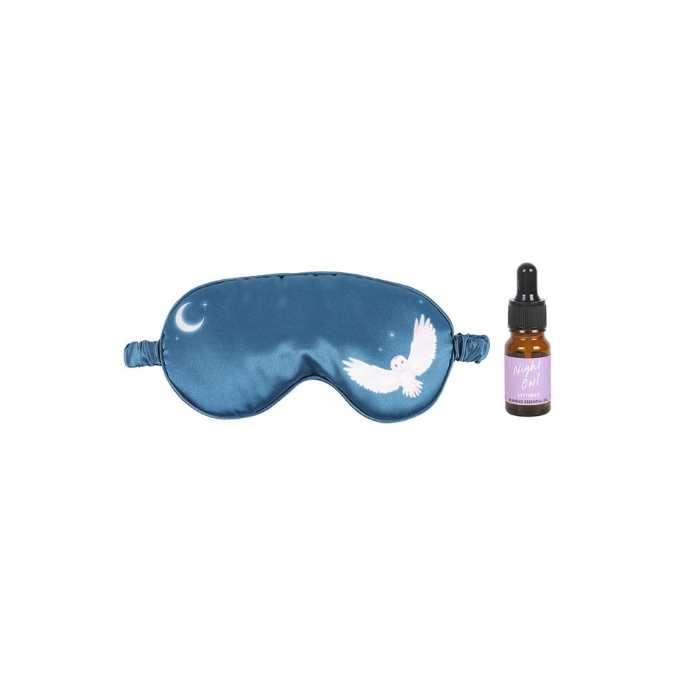 Night Owl Sleep Mask and Essential Oil Gift Set