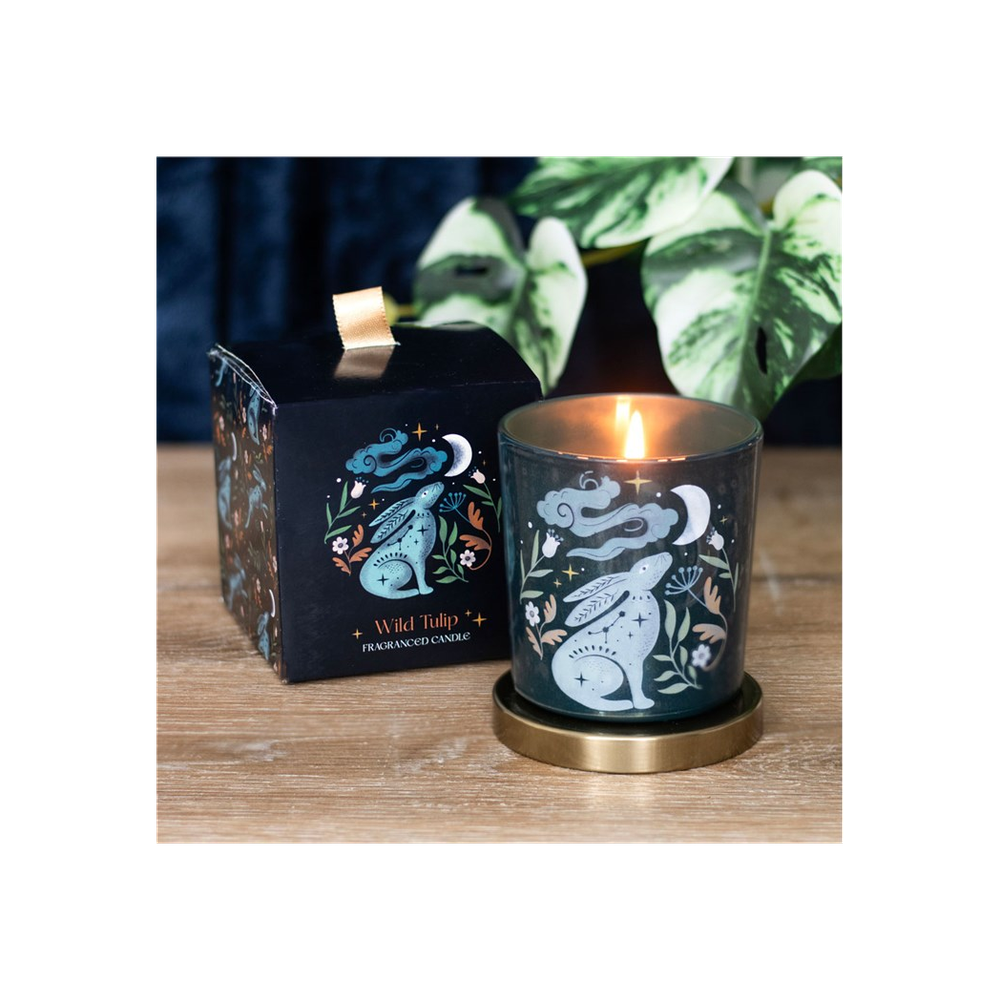 Midnight Hare Wild Tulip Candle