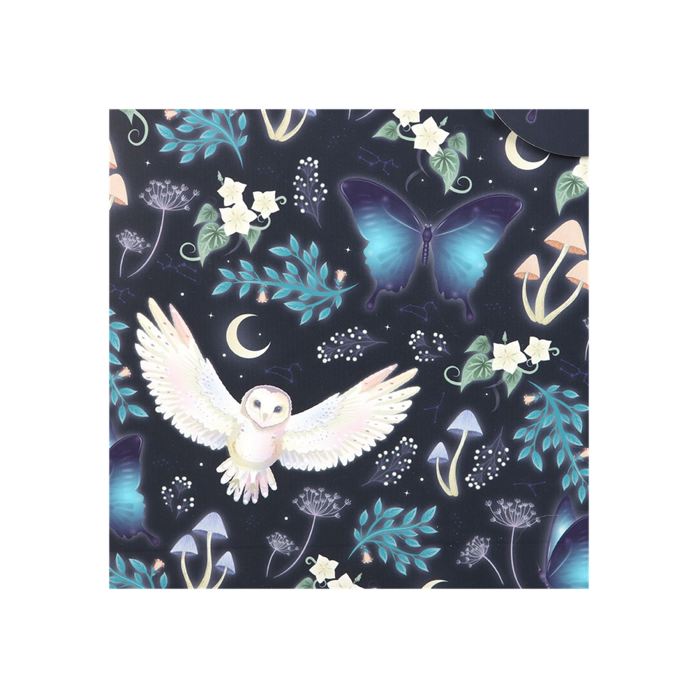 23cm Midnight Forest Owl Print Gift Bag