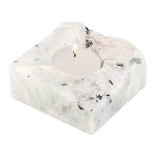 Rainbow Moonstone Candle Holder