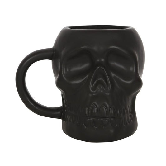 Matte Black Skull Mug