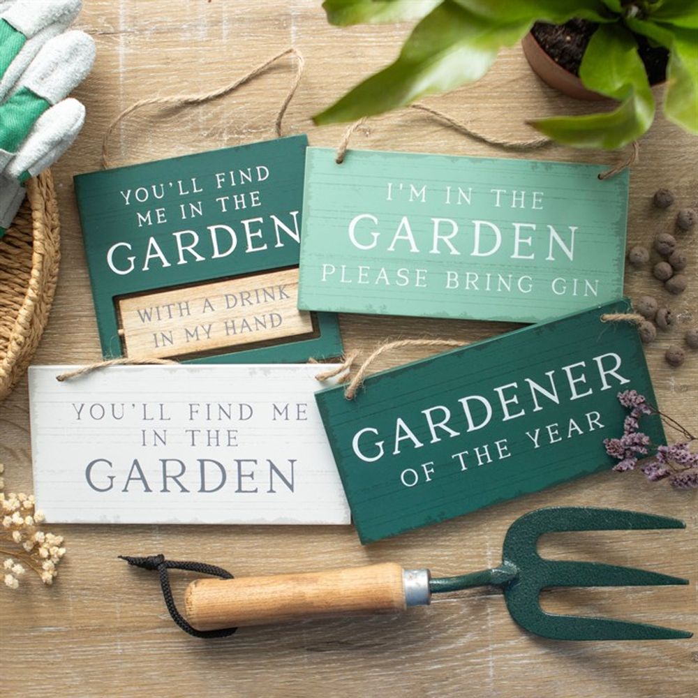 You'll Find Me in the Garden Reversible Hanging Sign