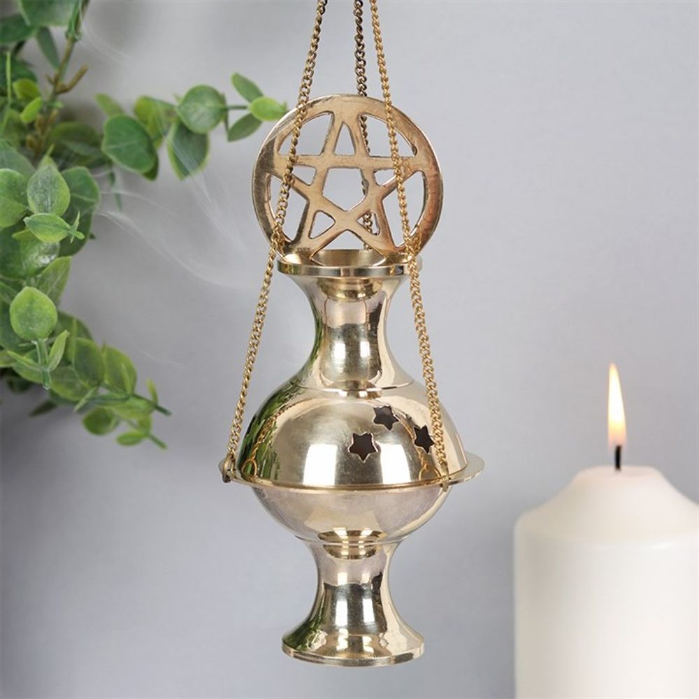 Metal Triple Moon Incense Censer