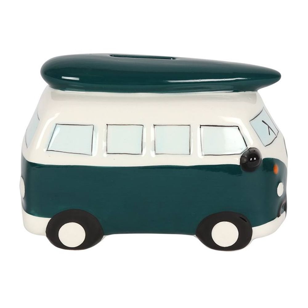 Dark Green Campervan Money Box