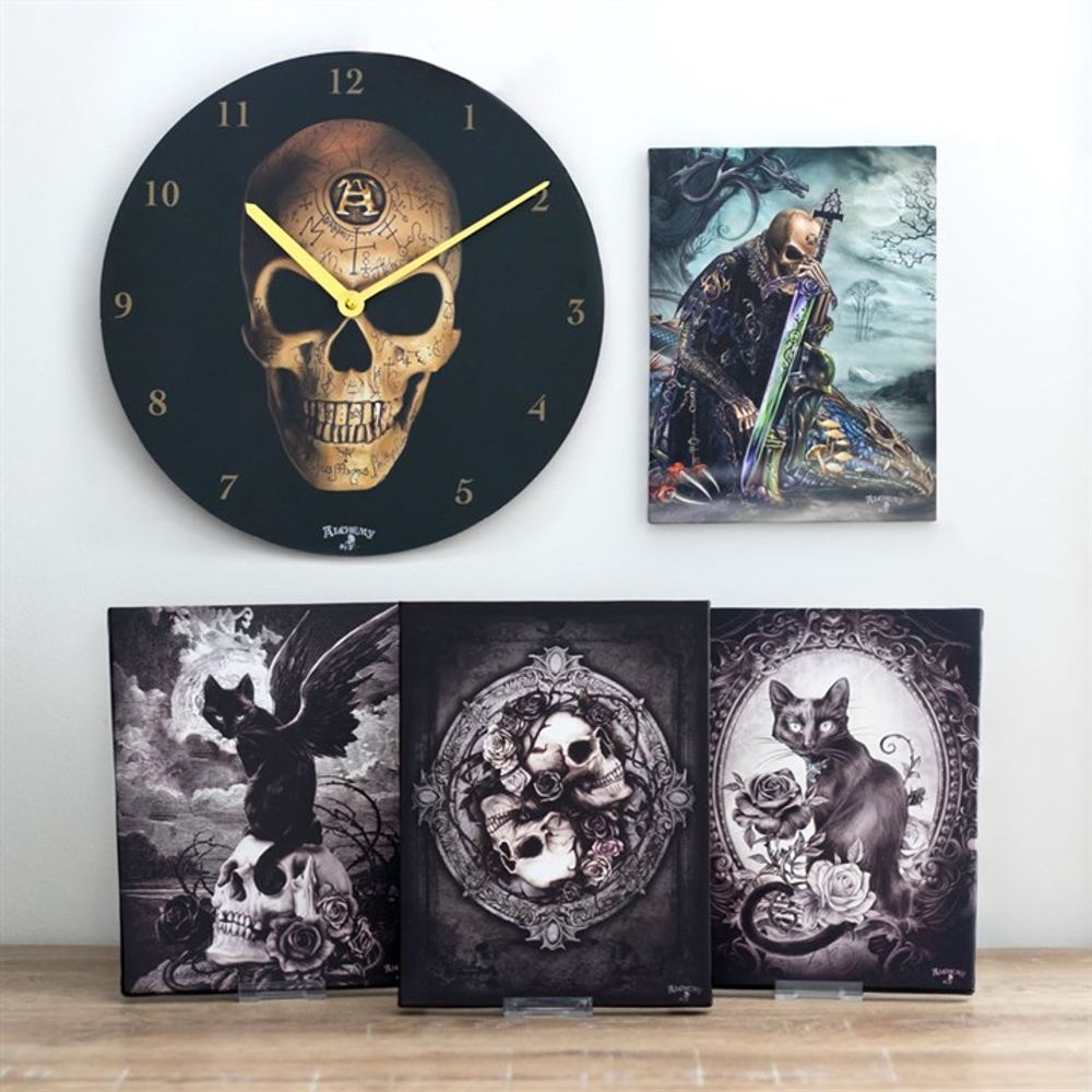 Alchemy Omega Skull Clock