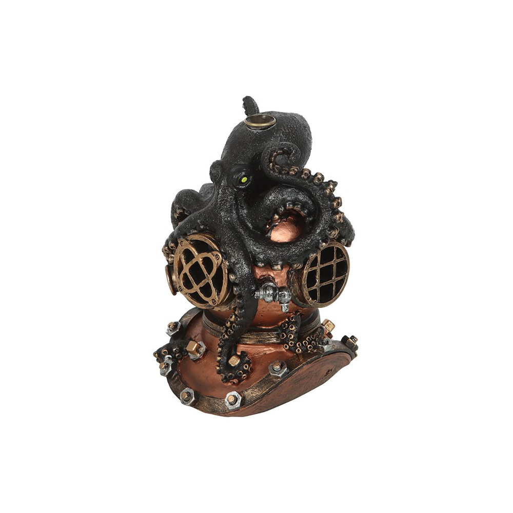 Kraken on Diver's Helmet Backflow Incense Burner