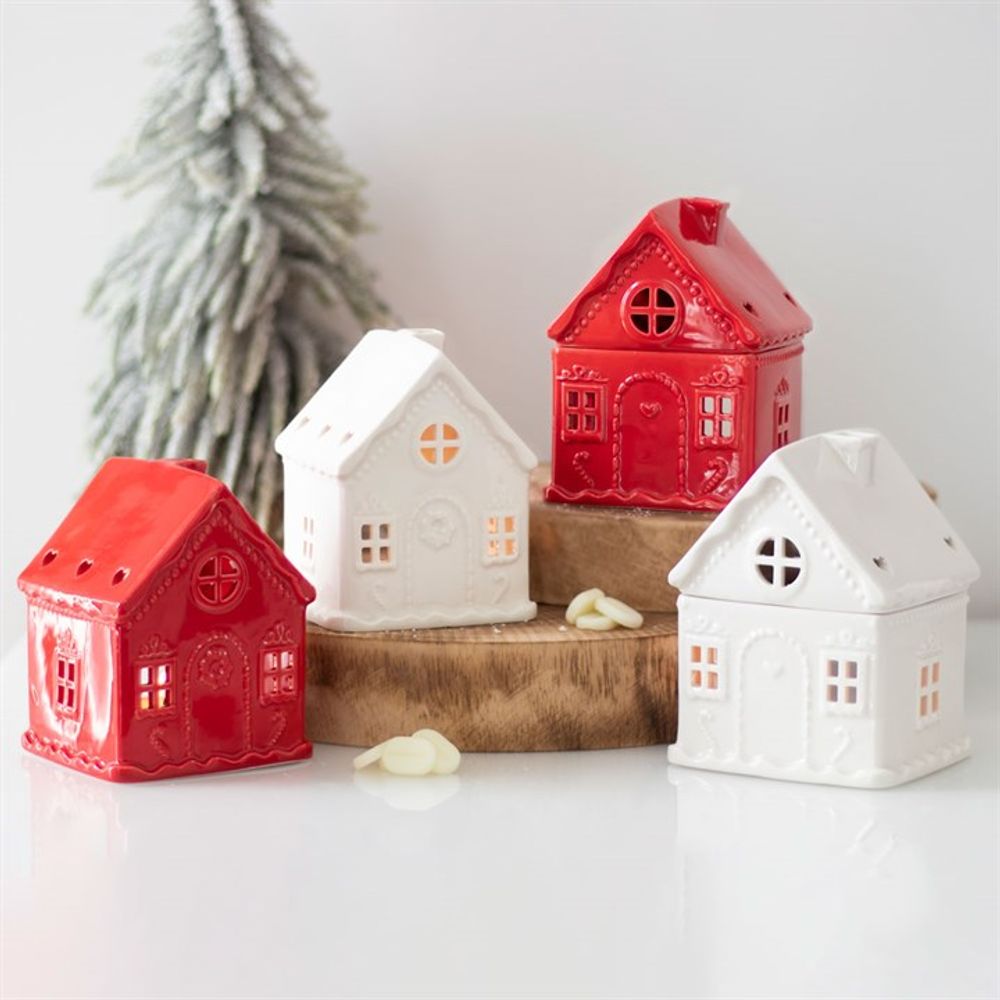 White Gingerbread House Tealight Holder