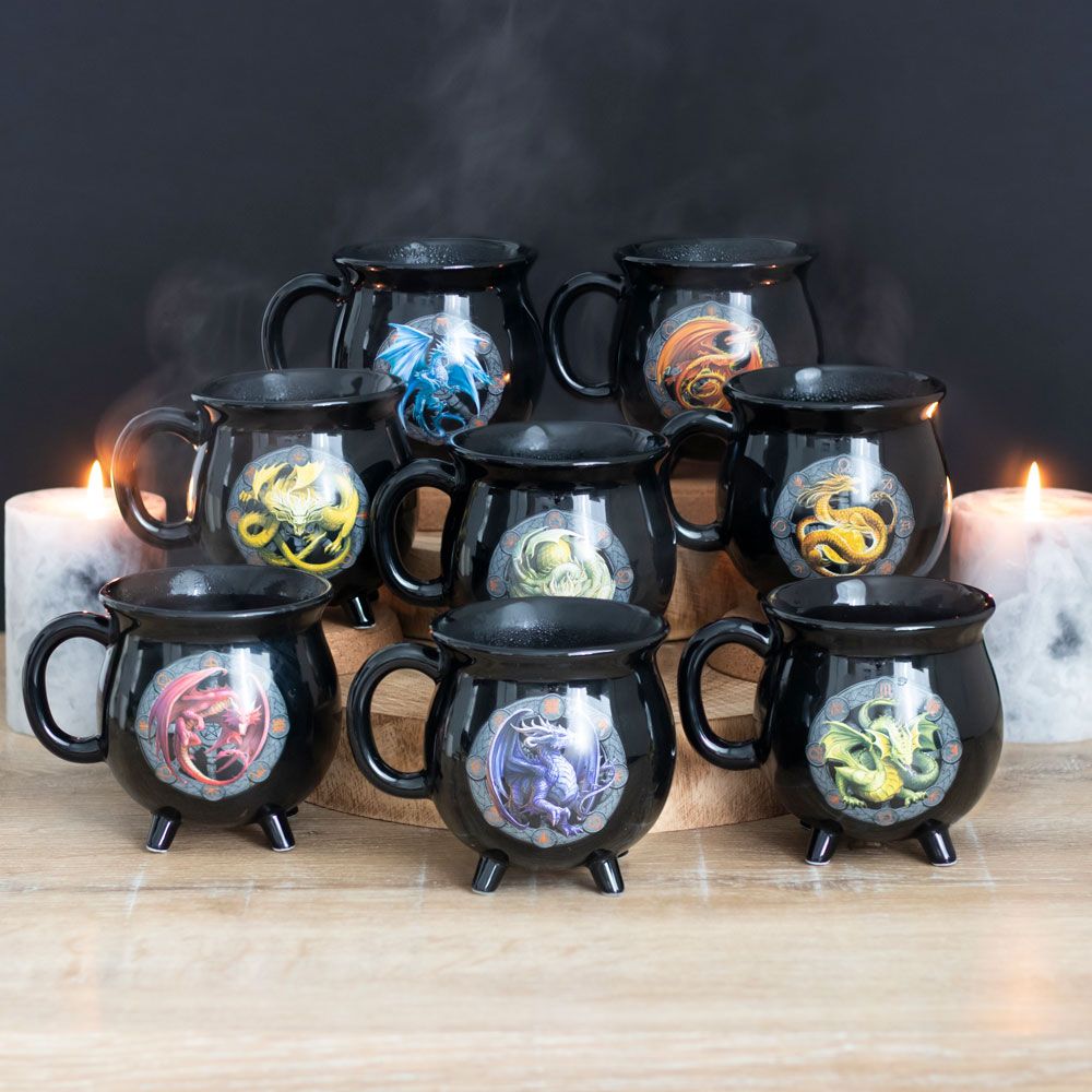 Samhain Colour Changing Cauldron Mug by Anne Stokes