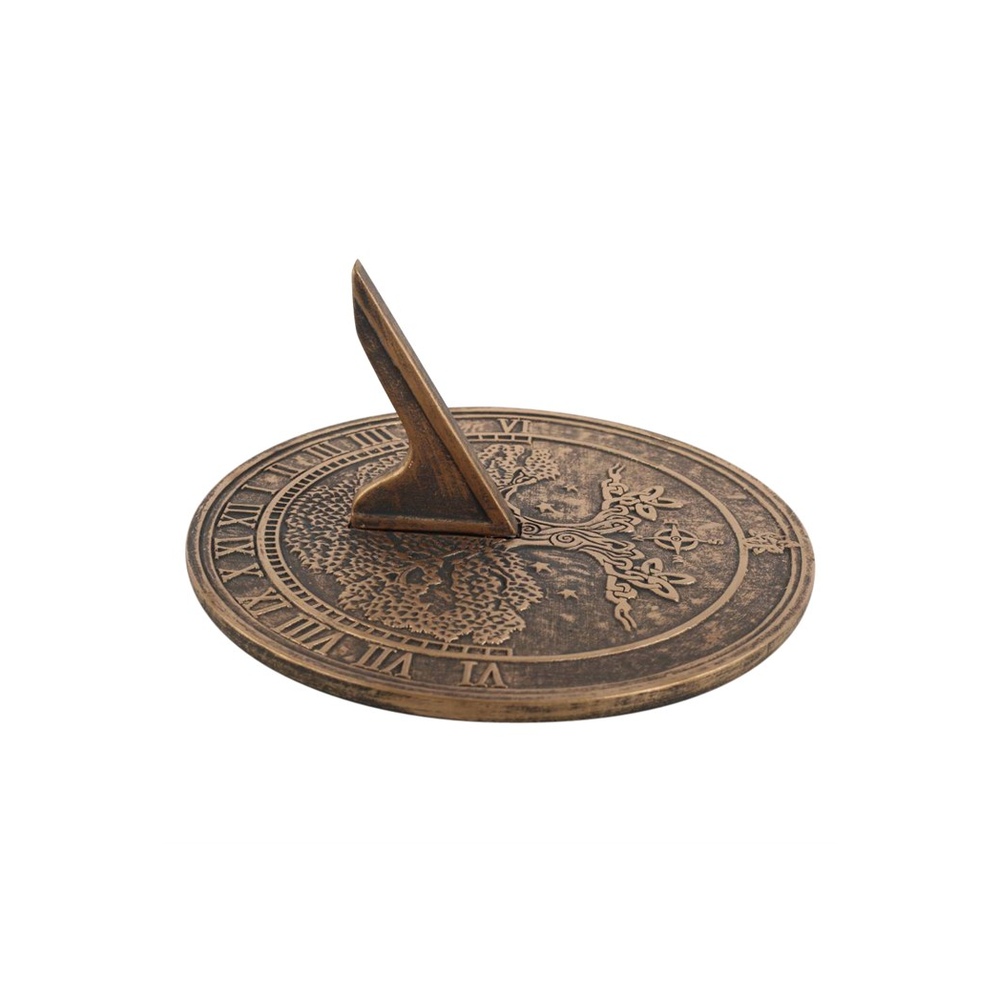 Tree Of Life Terracotta Sundial by Lisa Parker