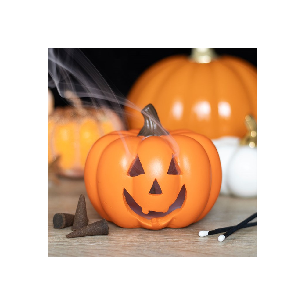 Orange Pumpkin Incense Cone Holder