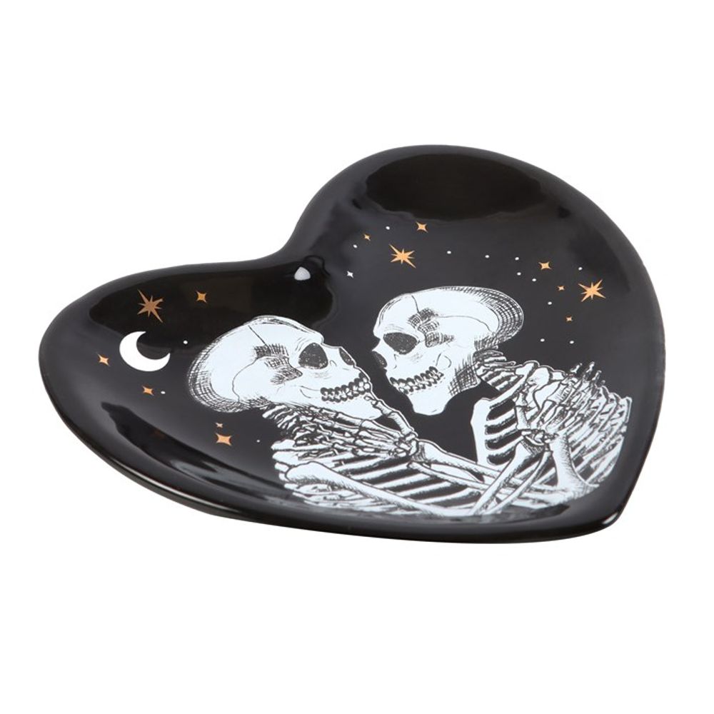 Skeleton Couple Heart Trinket Dish