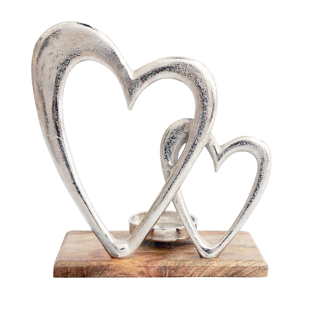 Double Heart Tealight Holder