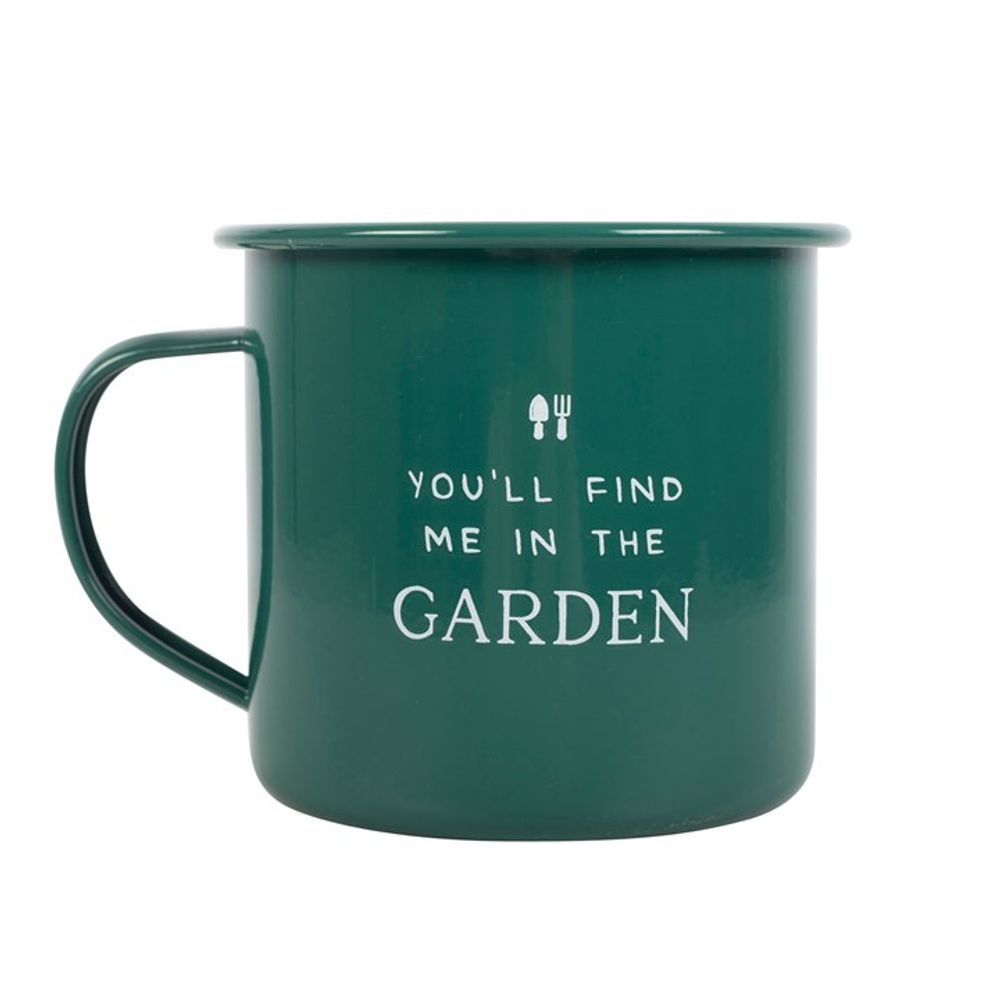 Find Me in the Garden Enamel Mug