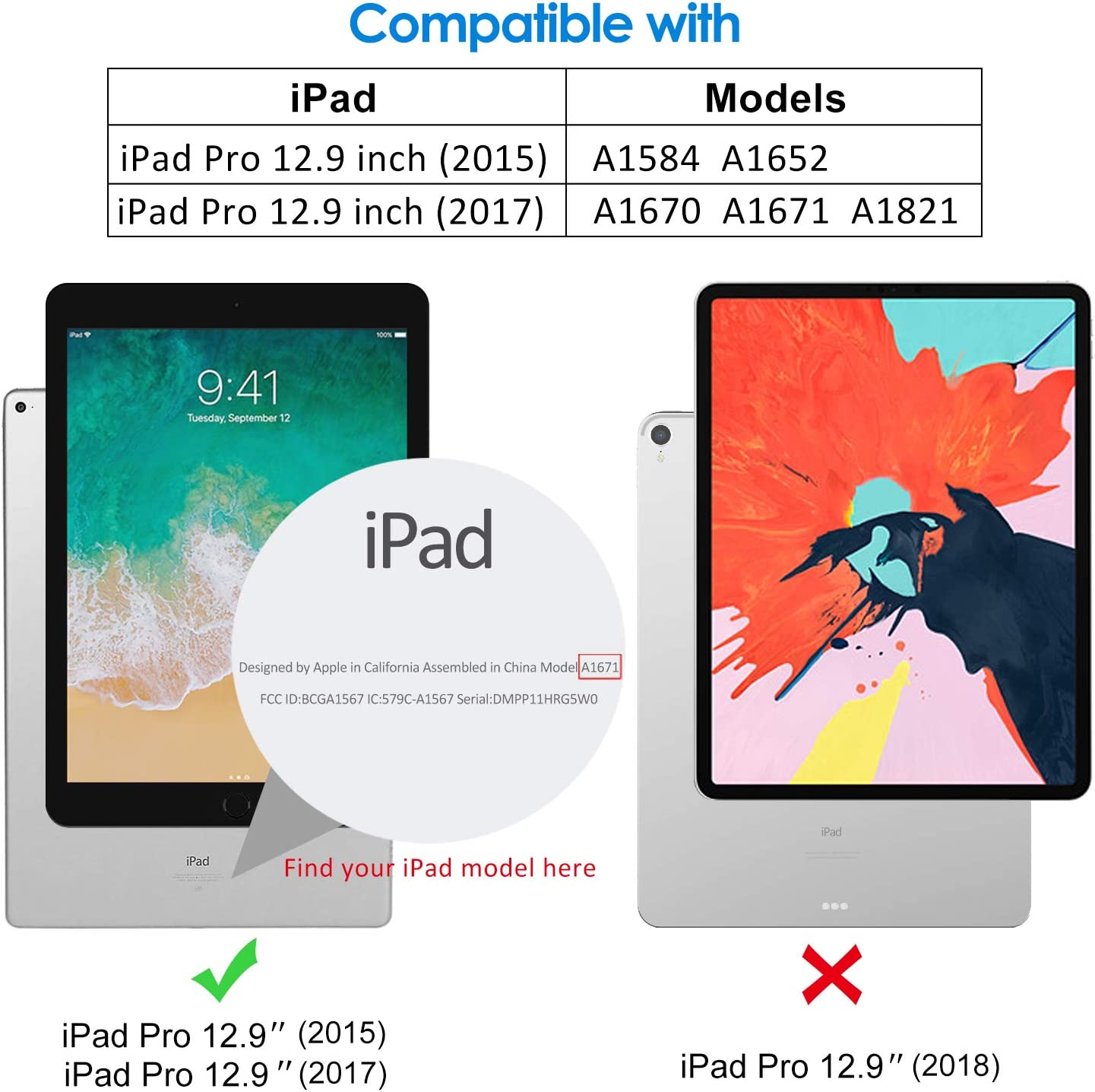 JETech Screen Protector for iPad Pro 12.9 (2015 and 2017 Model), Tempered Glass Film