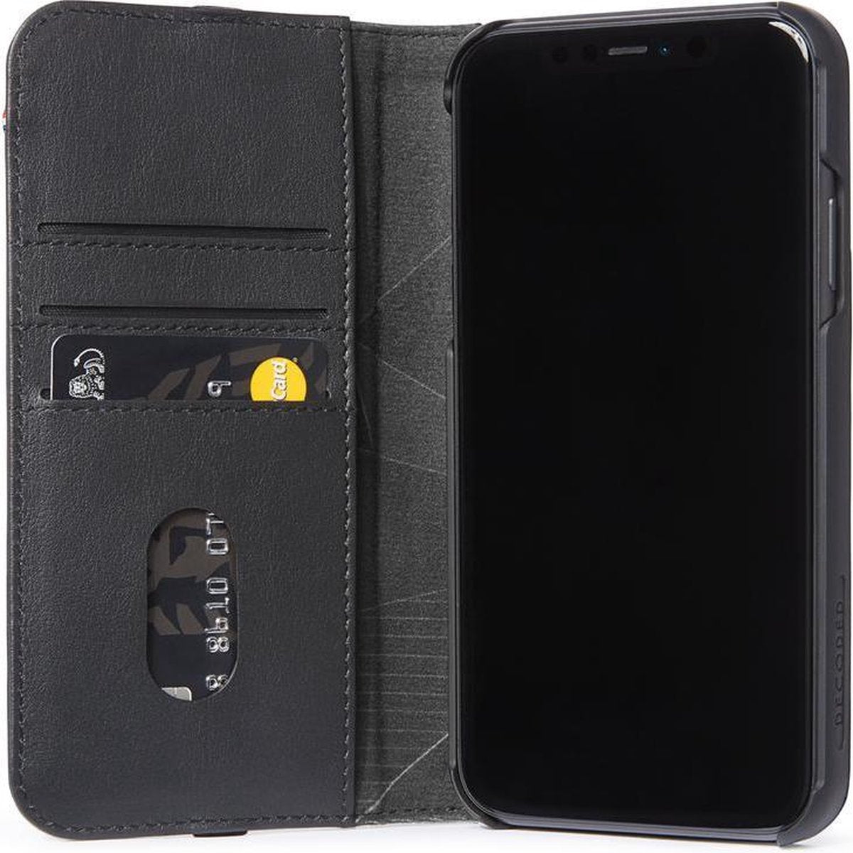 DECODED Wallet Case - iPhone 11 - Case with Card Holder - High Quality Leather - Black