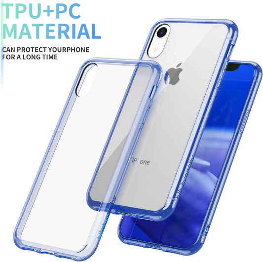 B1B ByoneBy Phone Case Screen Protector for iPhone XR 6.1 Blue Clear