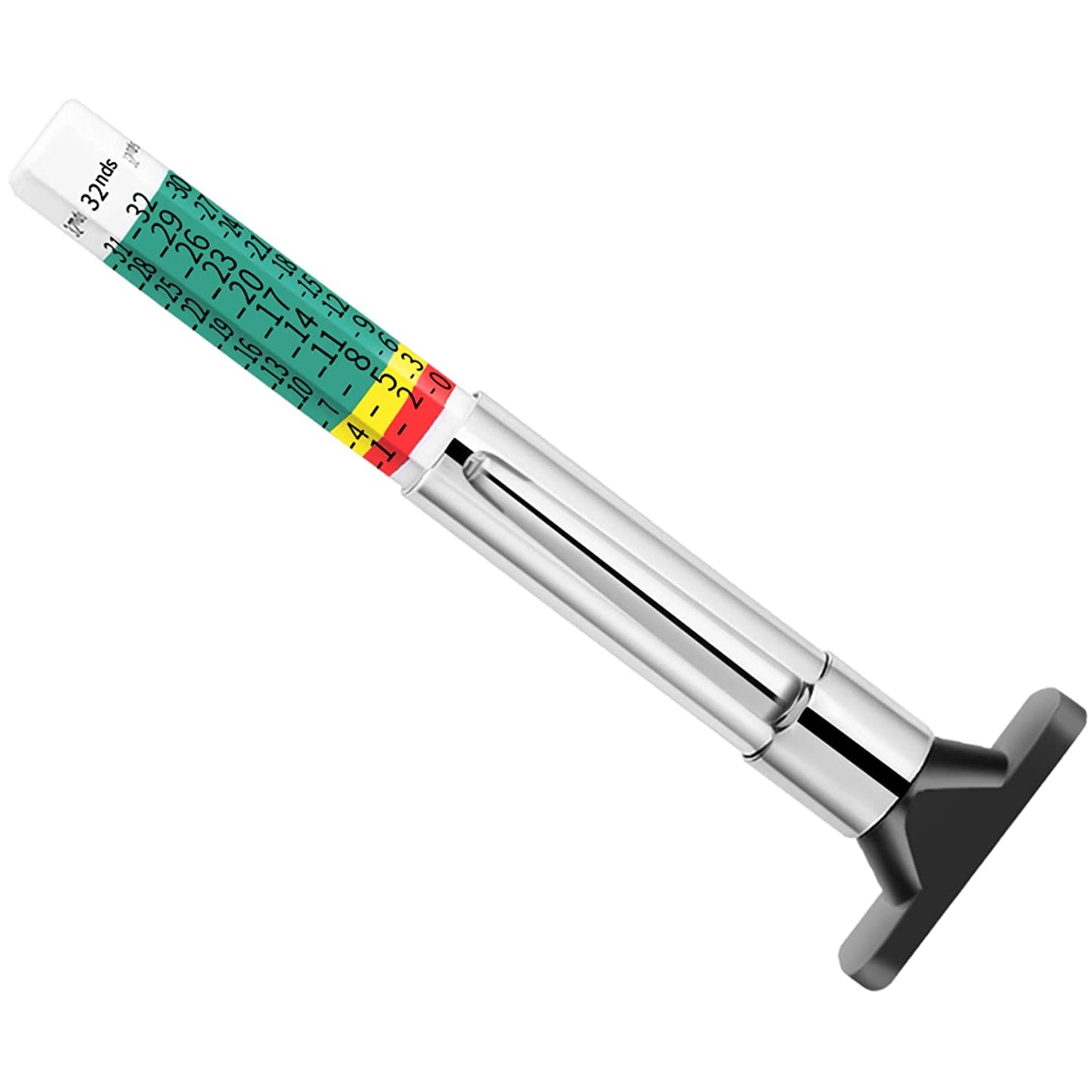 GODESON Tyre Tread Depth Gauge UK, 6-Sided Smart Colour Coded Tyre Depth Gauge UK, Tyre Depth Measurement Tool in 25MM/32nds