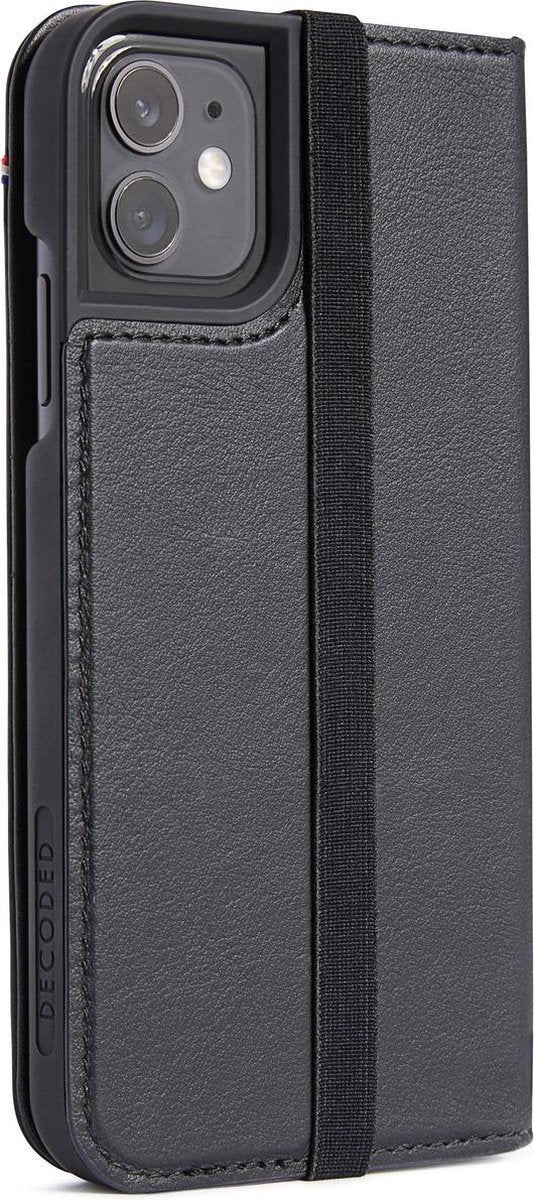 DECODED Wallet Case - iPhone 11 - Case with Card Holder - High Quality Leather - Black