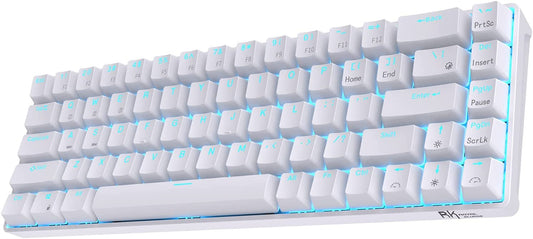 RK ROYAL KLUDGE RK68 Hot-Swappable 65% Wireless Mechanical Keyboard, 60% 68 Keys Gaming with Stand-Alone Arrow/Control Keys