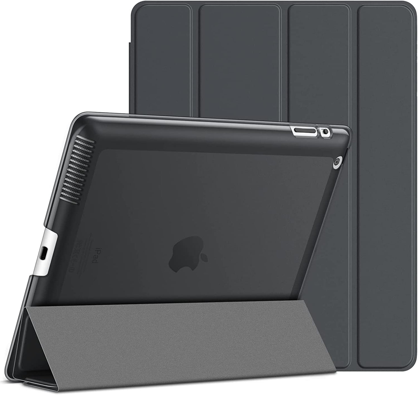 JETech Case Compatible with iPad 2 3 4 (Oldest Models), Smart Cover Auto Wake/Sleep (Dark Grey)