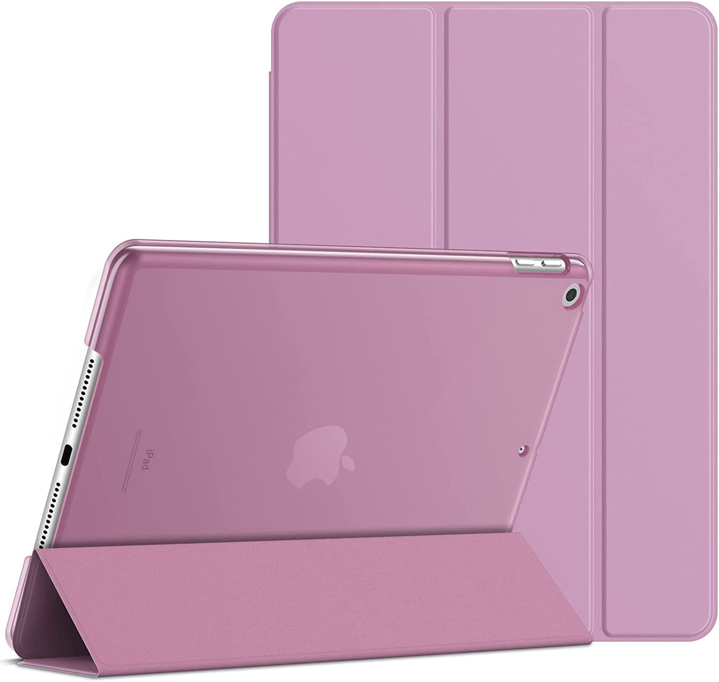 JETech Case for iPad 9/8 / 7 (10.2-Inch, 2021/2020 / 2019 Model, 9th / 8th / 7th Generation), Auto Wake/Sleep, Translucent Rear Cover - Various Colours