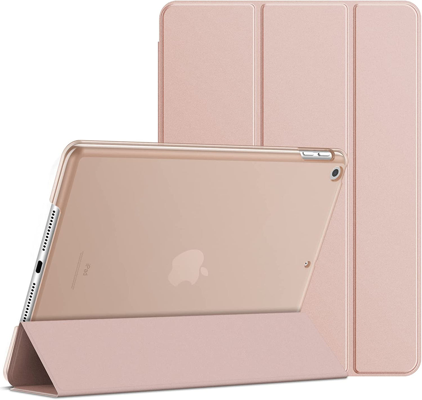 JETech Case for iPad 9/8 / 7 (10.2-Inch, 2021/2020 / 2019 Model, 9th / 8th / 7th Generation), Auto Wake/Sleep, Translucent Rear Cover - Various Colours