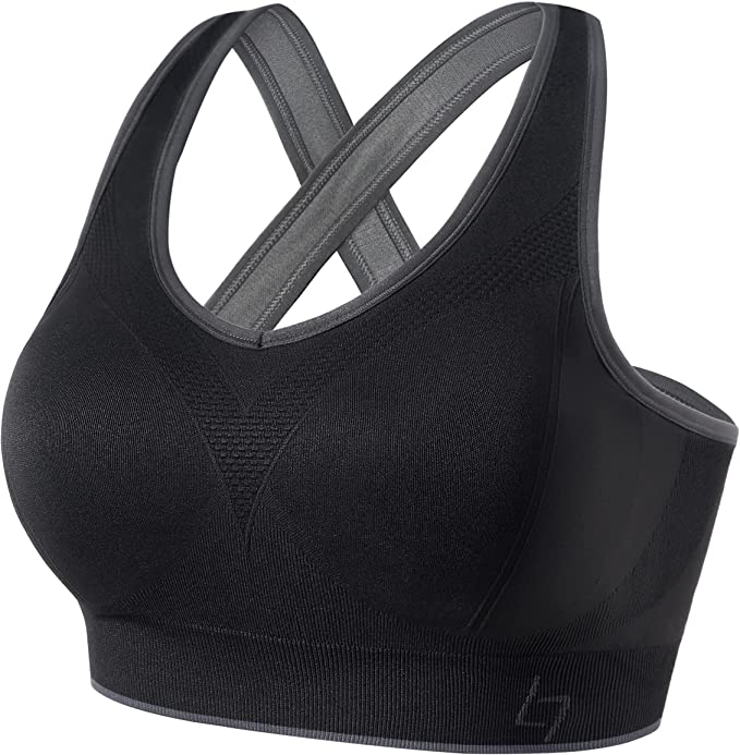 FITTIN Racerback Sports Bra for Women- Padded Seamless Activewear Bras for  Yoga Gym Workout Fitness 3