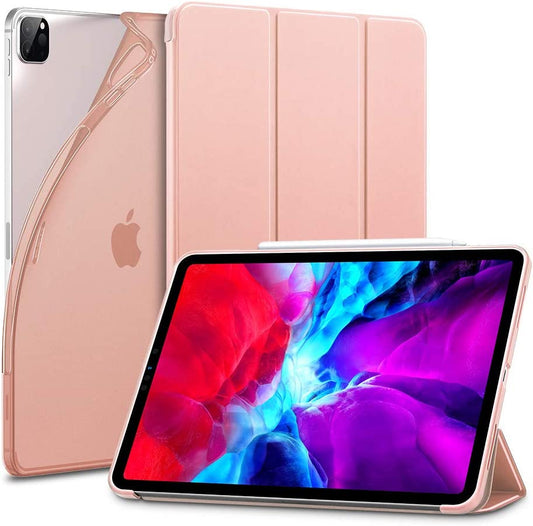 ESR Case for iPad Pro 12.9''2020 & 2018, Rebound Slim Smart Case with Auto Sleep/Wake Back with Rubberized Cover], Rose Gold