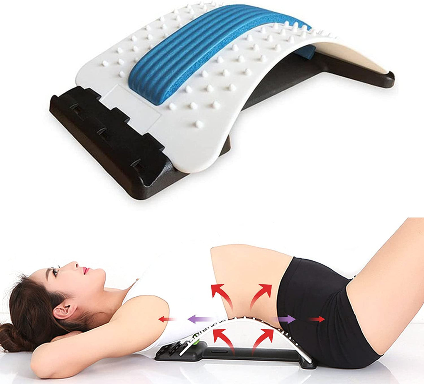 Back Stretcher Posture Massager for Back Relaxation & Pain Relief, Back Massager Magic Stretcher Fitness Stretch Equipment Lumbar Support Relaxation