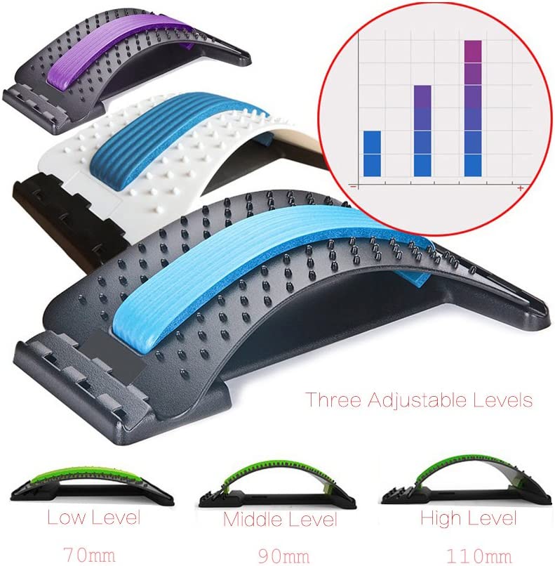 Back Stretcher for Pain Relief - Adjustable Lumbar Relief Back Massage