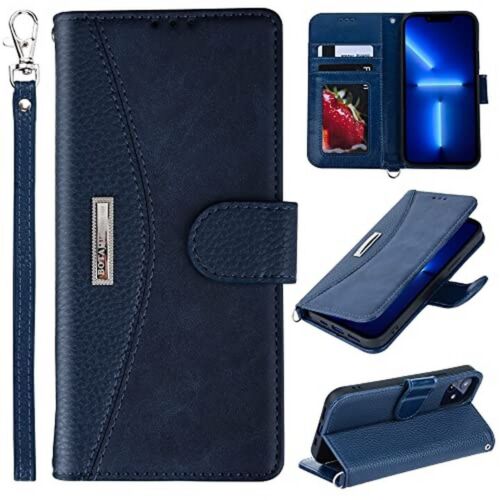 BOTAJU iPhone 13 Pro & Pro Max Leather Case Strong Magnetic Closure