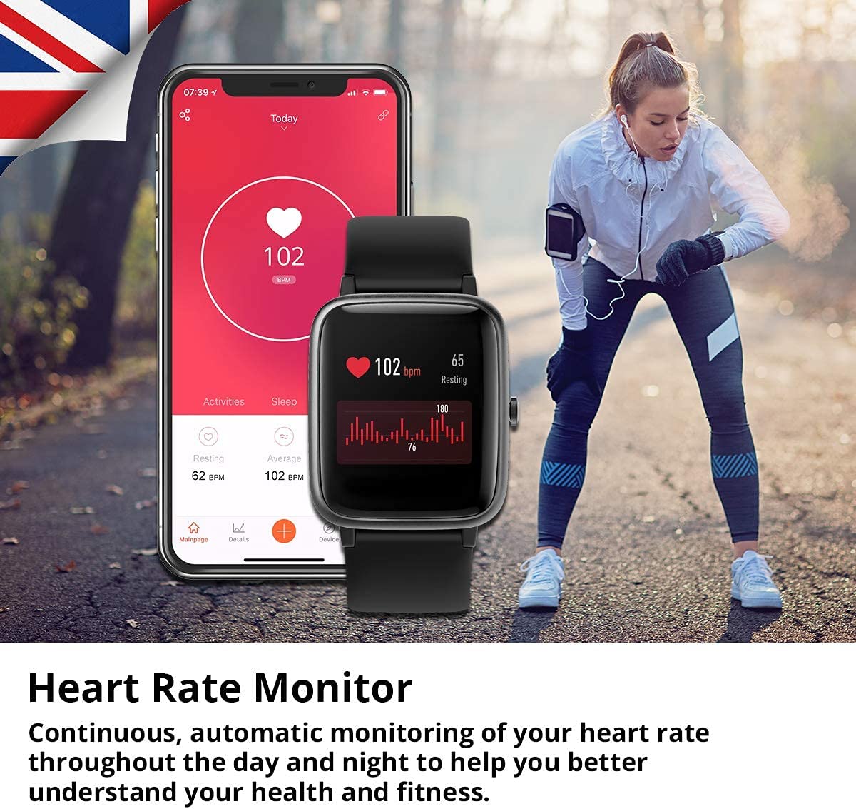 Fitness tracker store gps heart rate