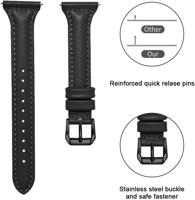 OULUCCI Genuine Leather Bands Compatible with Fitbit Versa & Fitbit Versa 2 &Fitbit Versa SE & New Fitbit Versa Lite Smartwatch, Strap