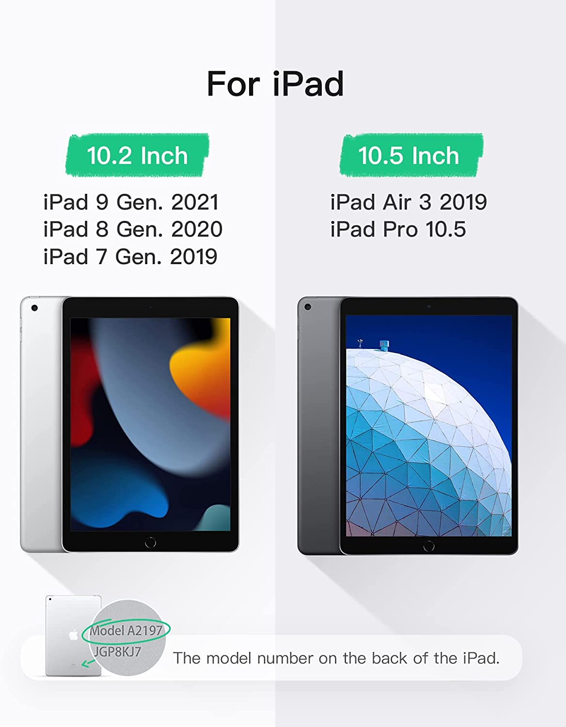 Inateck Keyboard Case Compatible with iPad 2021(9th Gen)/iPad 2020(8th Gen)/ iPad 2019(7th Gen)