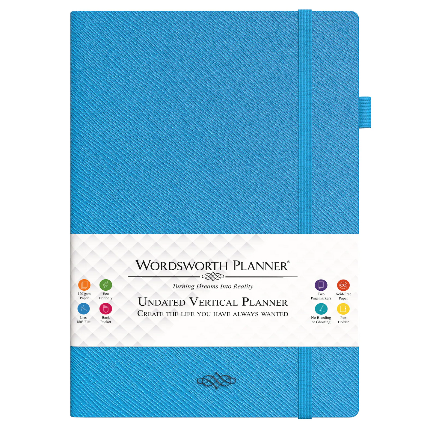 Wordsworth Undated Planner 2024-2025 - B5 Weekly, Monthly, Yearly Planning, Organiser Notebook; Increase Productivity, Gratitude Journal, Your Goals