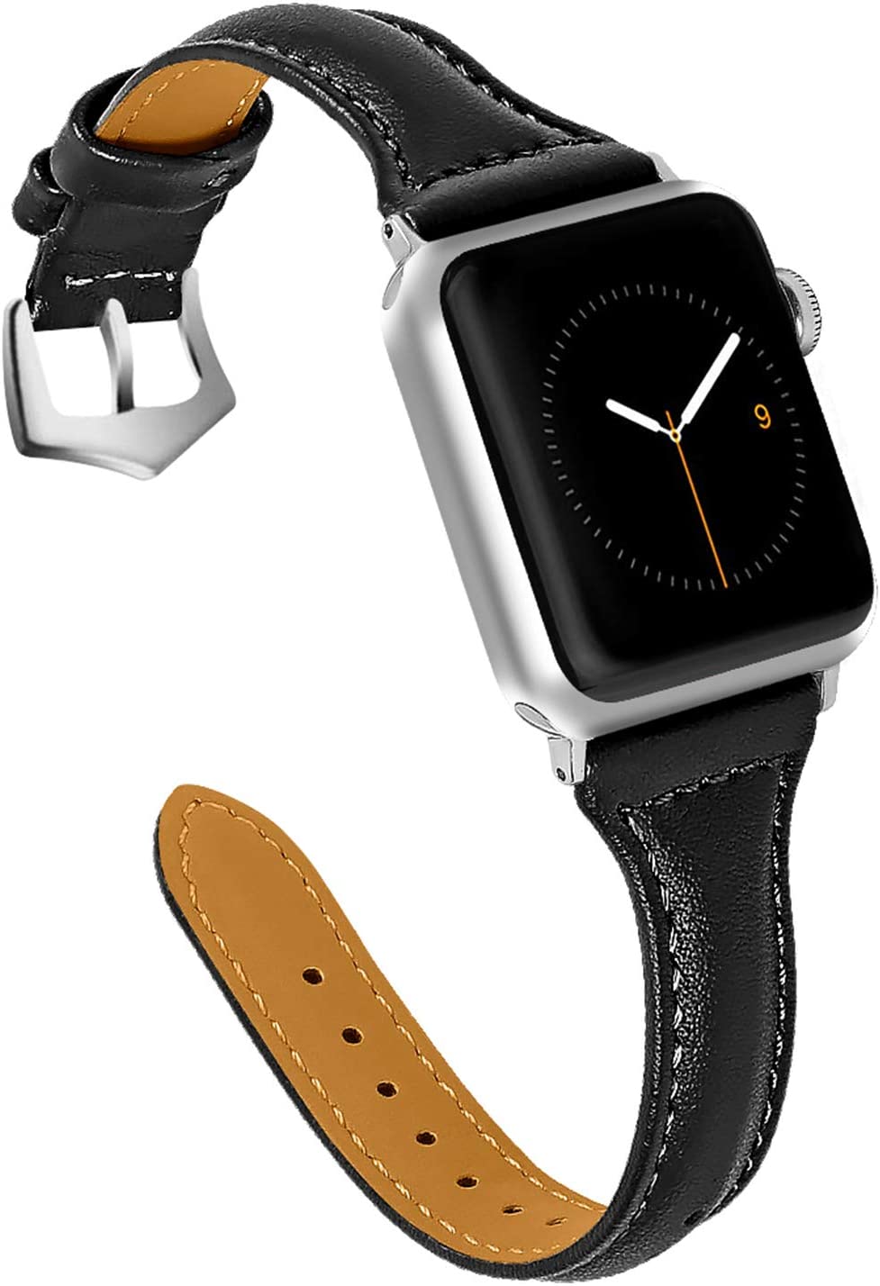 OULUCCI Strap Compatible for Apple Watch Strap 38mm 40mm 41mm,42mm Many Colours of Top Grain Leather Band