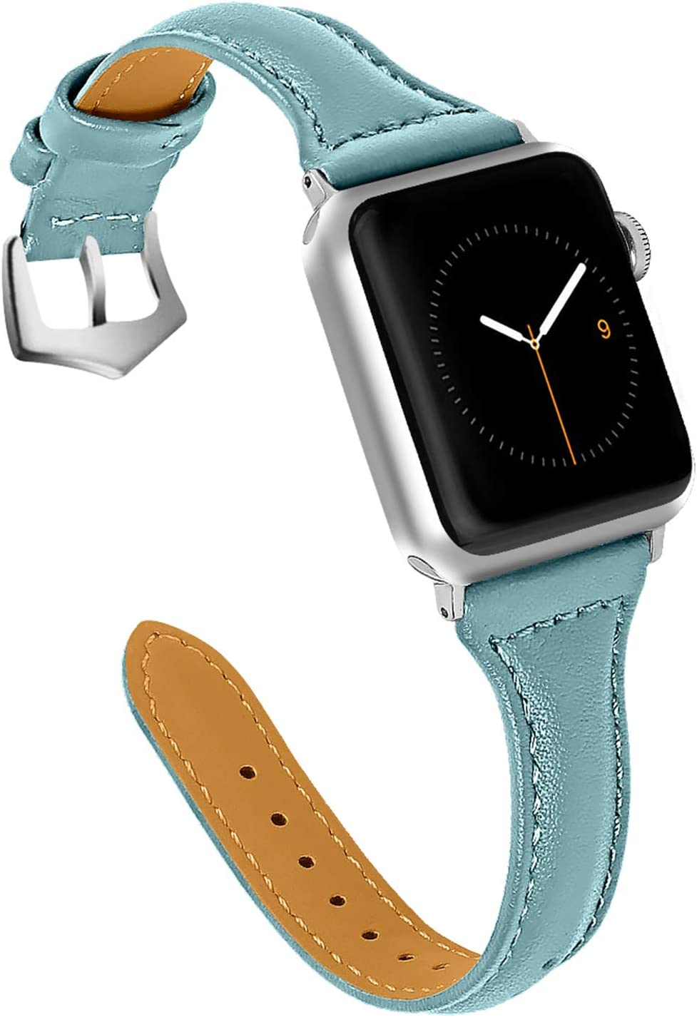 OULUCCI Strap Compatible for Apple Watch Strap 38mm 40mm 41mm,42mm Many Colours of Top Grain Leather Band