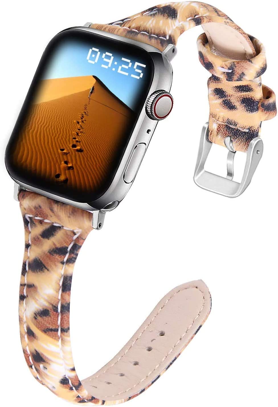 OULUCCI Strap Compatible for Apple Watch Strap 38mm 40mm 41mm,42mm Many Colours of Top Grain Leather Band