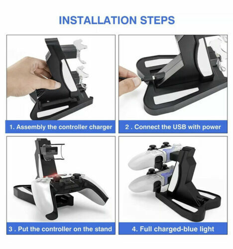 Charging Dock PS5 Controller DualSense  Stand PlayStation 5 + Free P&P in UK