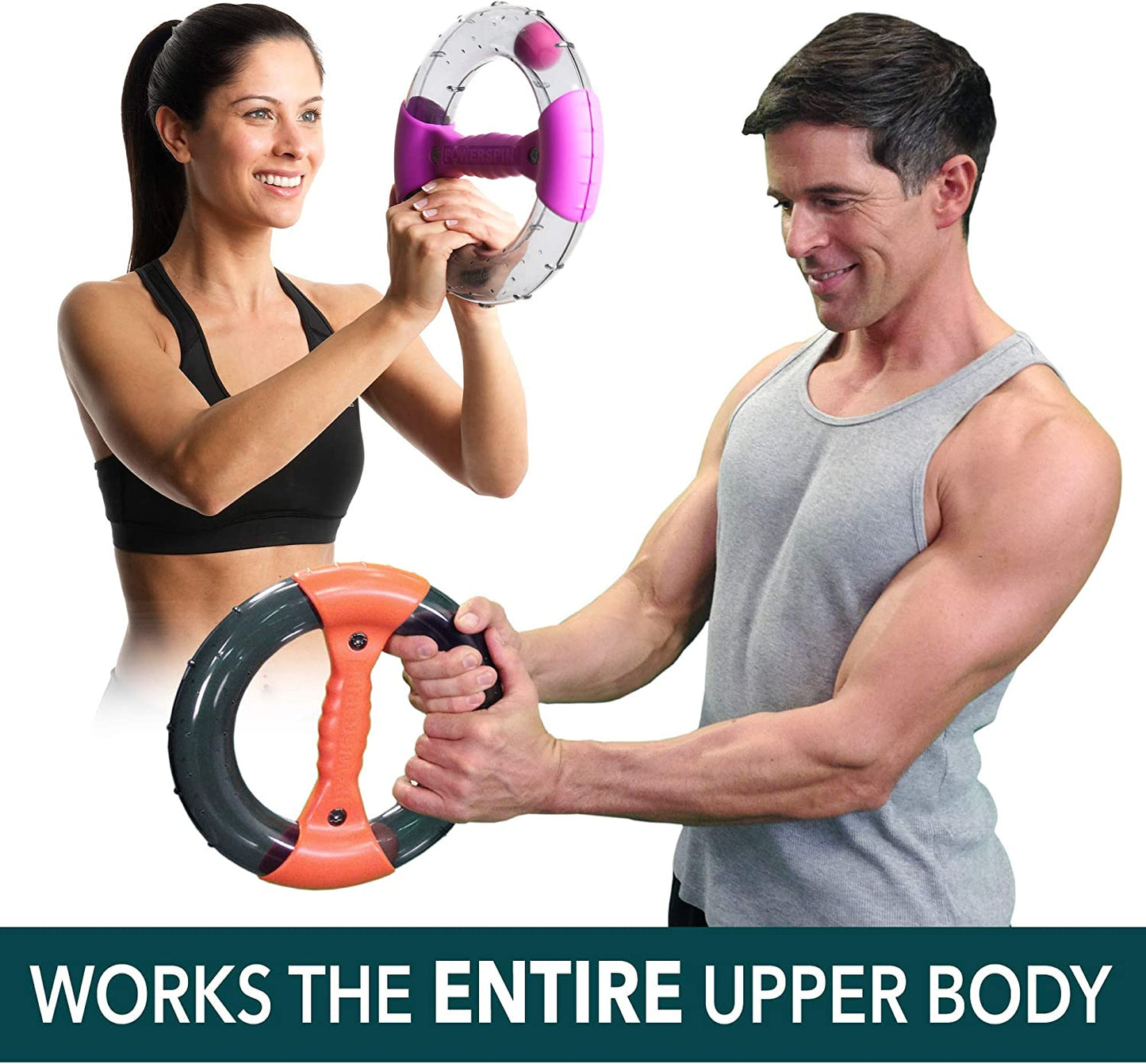 RPM Power Powerspin Evo by Powerball - Isometric Arm Exerciser for Strong & Toned Arms and Shoulders. Rehabilitate Injury