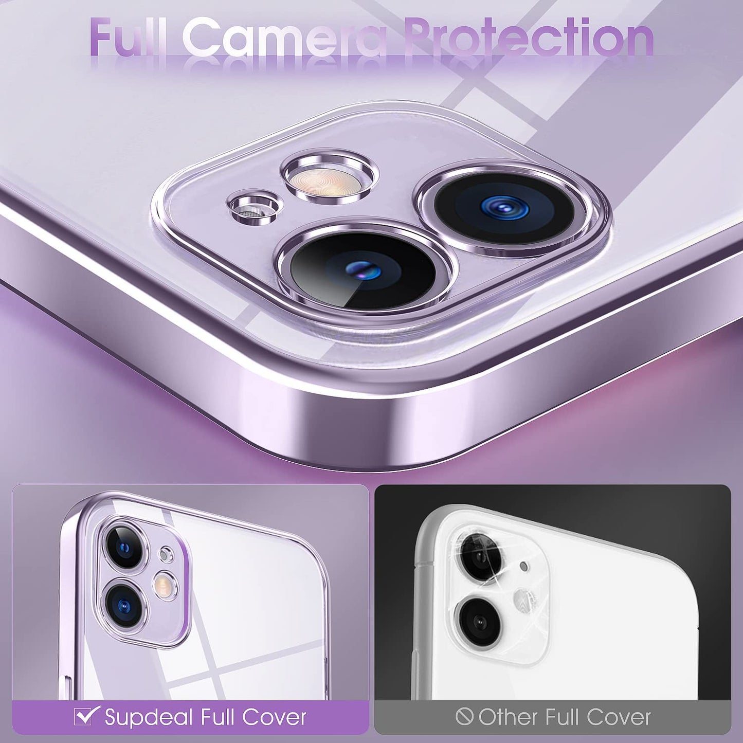 Supdeal Crystal Clear Case for iPhone 11- Never Yellow - Camera Protection Slim