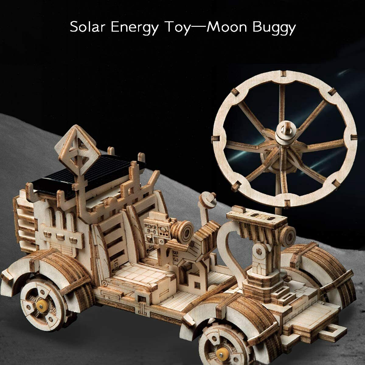 ROKR STEM Solar Powered Educational Toy DIY Building Kits Laser Cutting Wood Puzzle Educational