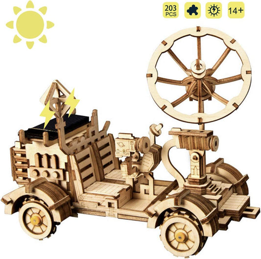 ROKR STEM Solar Powered Educational Toy DIY Building Kits Laser Cutting Wood Puzzle Educational